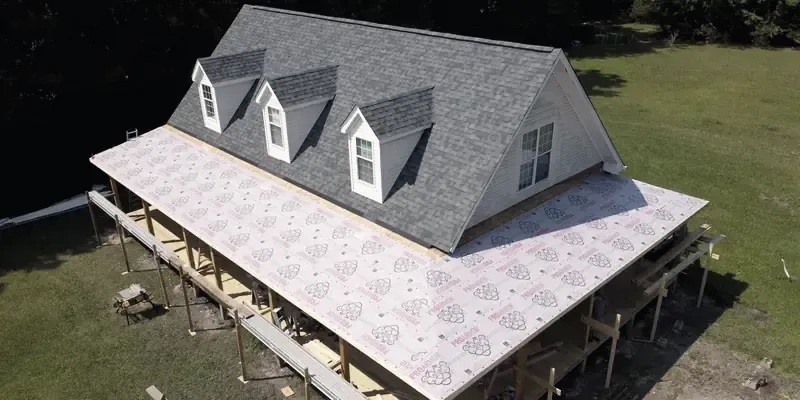 Custom deck and porch build by Howard Roofing & Construction, Wilmington NC